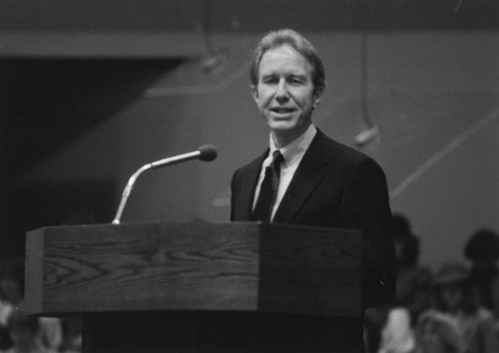 Pastor Jim Custer preaching